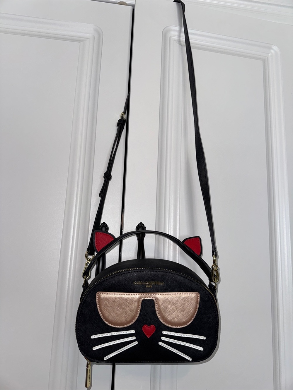 Karl Lagerfeld Paris Maybelle Choupette Cat Top-Handle Crossbody Bag - Picture 9 of 9
